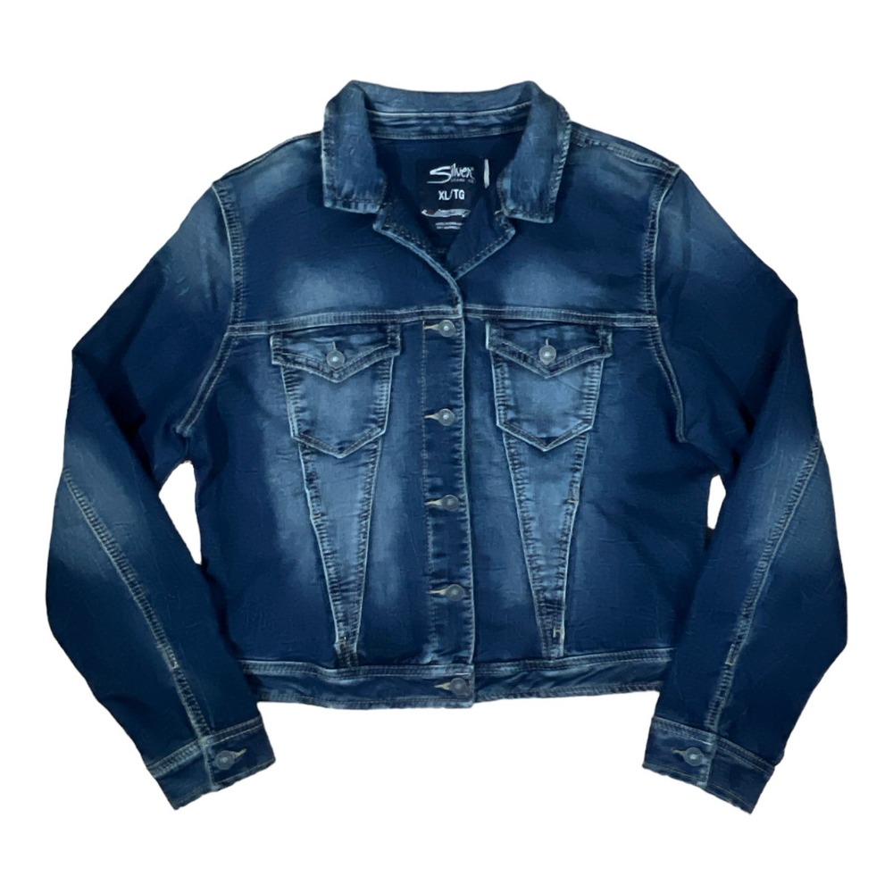 SILVER JEANS JEAN JACKET womens XL GLT-10